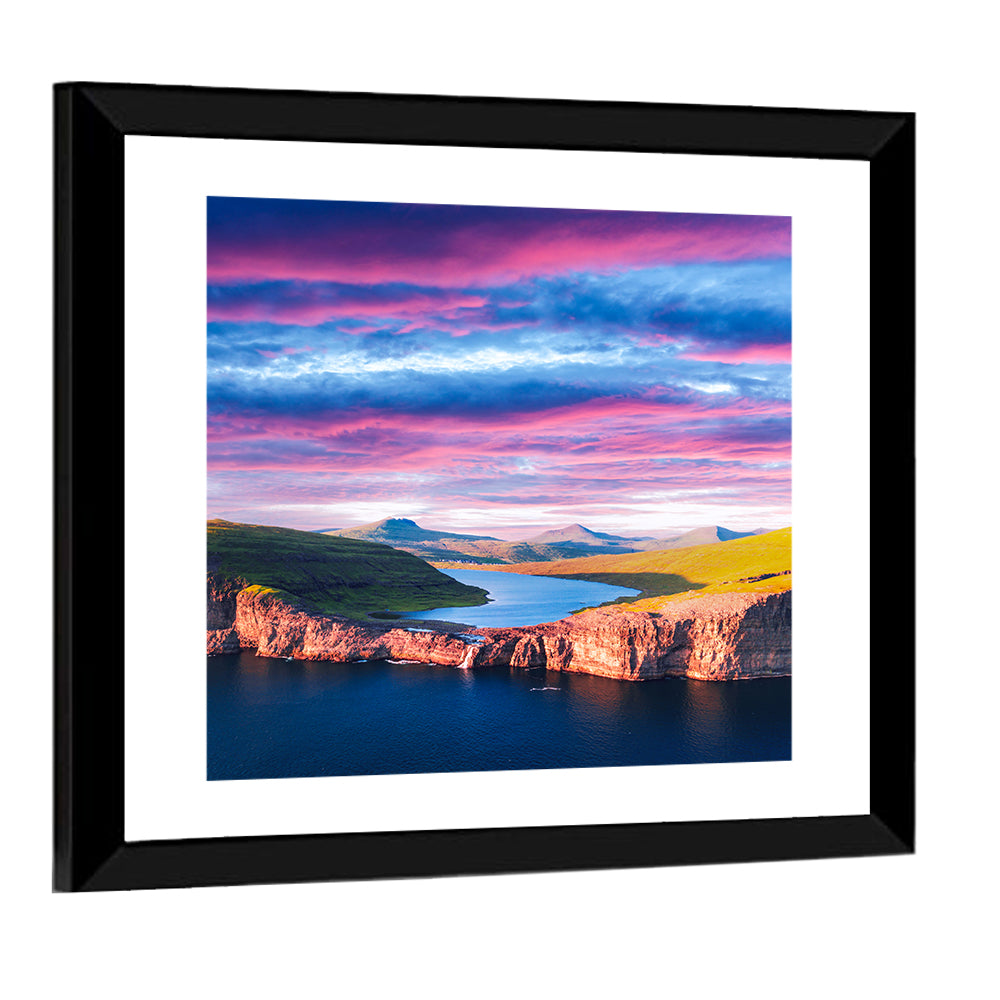 Sørvágsvatn Sunset Wall Art