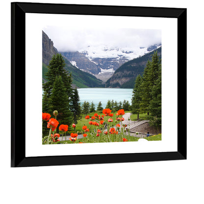 Lake Louise Poppies Wall Art