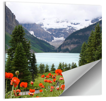 Lake Louise Poppies Wall Art