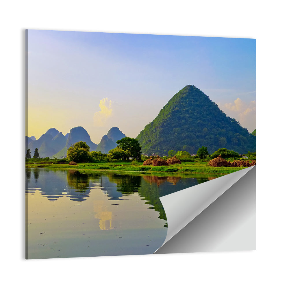 Yangshuo Reflection on Li River Wall Art