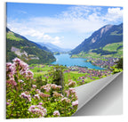 Lungern Village with Wildflowers Wall Art