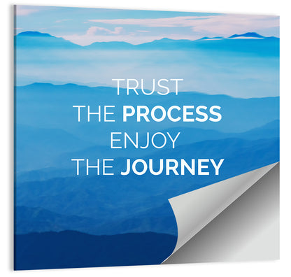 Trust the Process Mountain Layers Wall Art