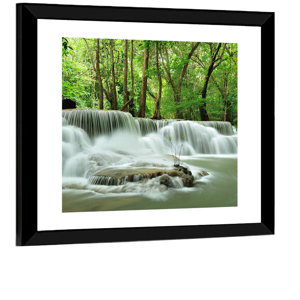 Erawan Falls Forest Cascade Wall Art