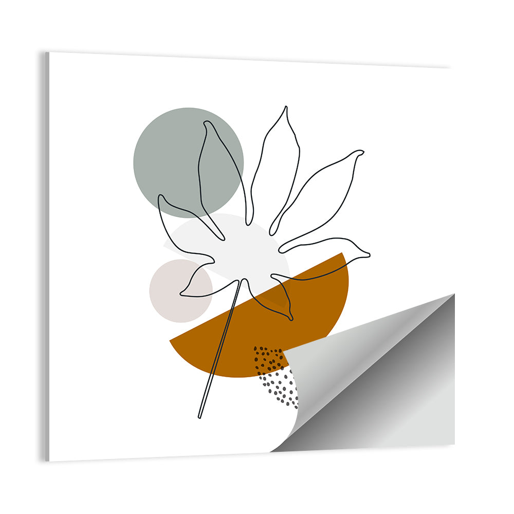 Palm Leaf with Circle Wall Art
