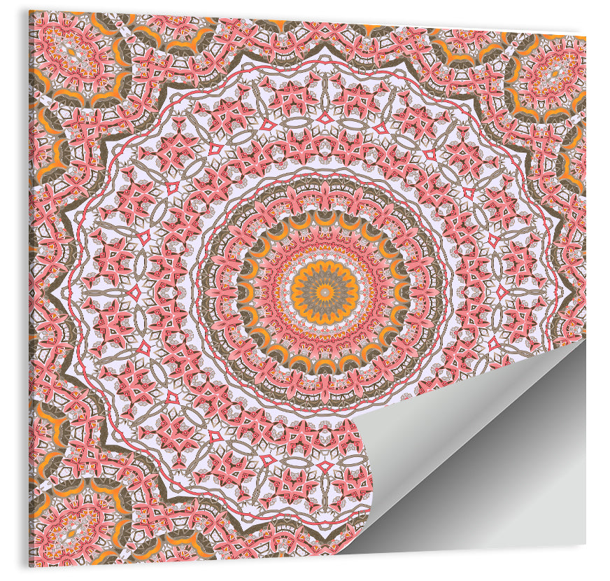 Pink Mosaic Mandala Wall Art