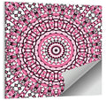Pink Mosaic Kaleidoscope Mandala Wall Art