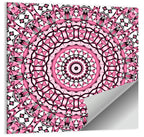 Pink Mosaic Kaleidoscope Mandala Wall Art