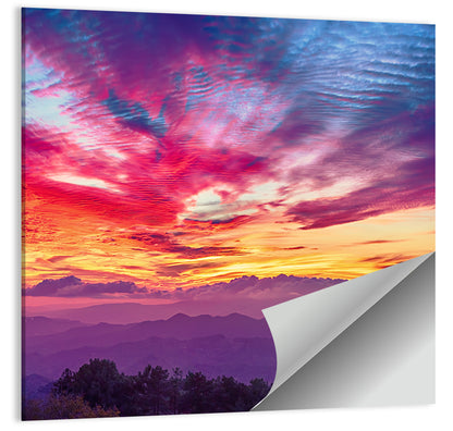 Golden Dusk Cloud Mountains Wall Art
