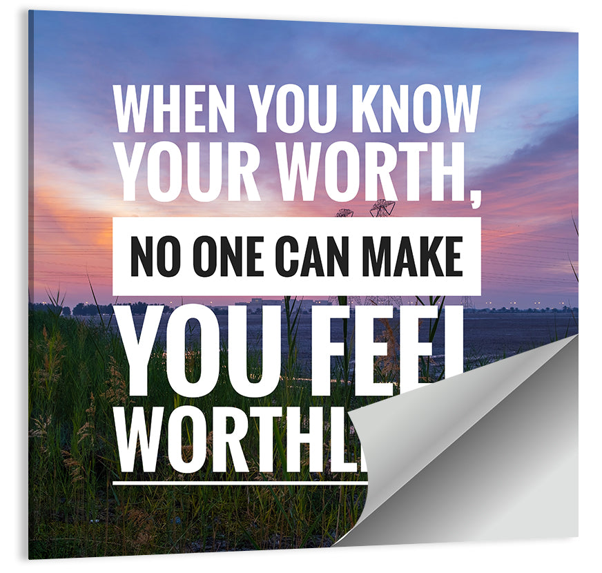 When You Know Your Worth, Golden Hour Wall Art