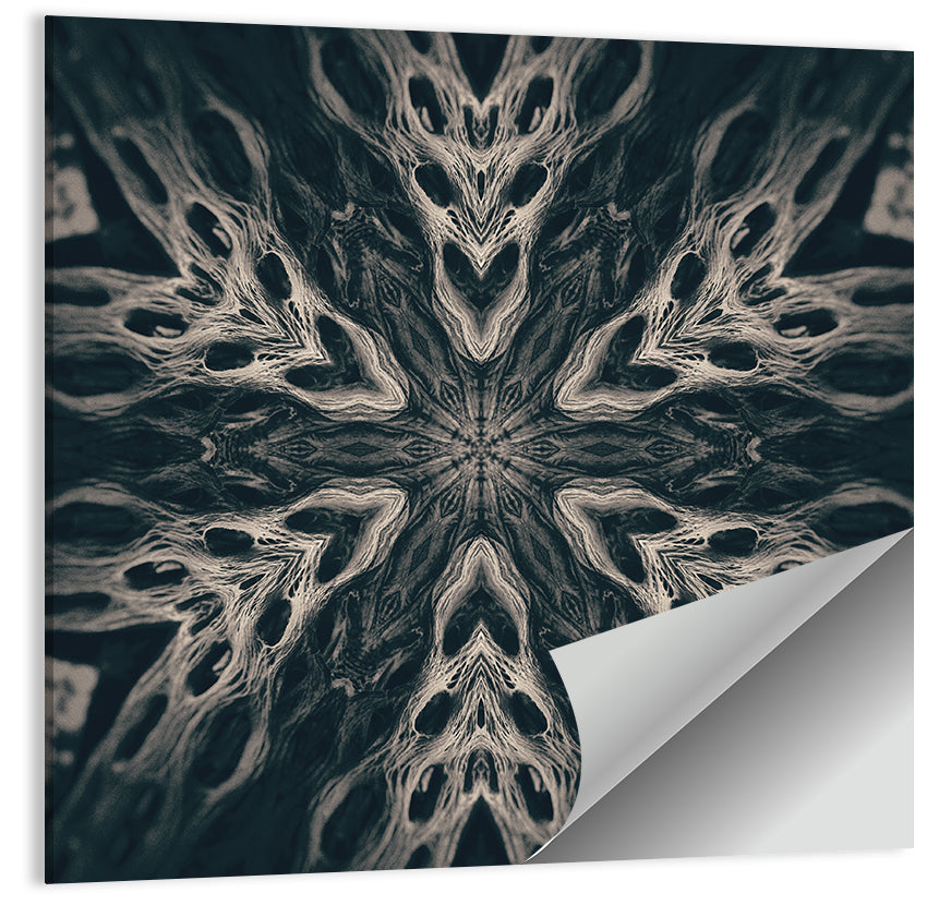 Black Gothic Demon Mandala Wall Art