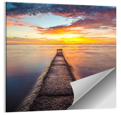 Stone Pier to Glowing Horizon Wall Art