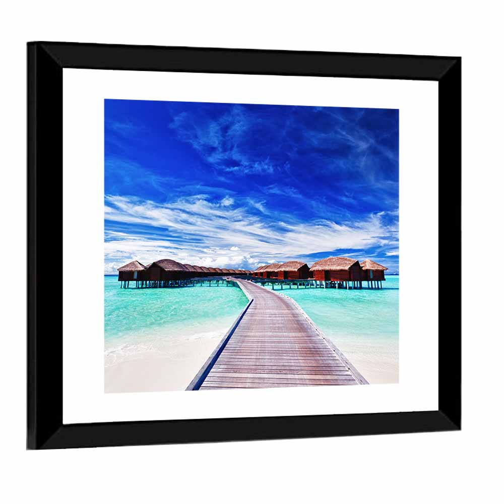 Maldives Overwater Bungalows Wall Art