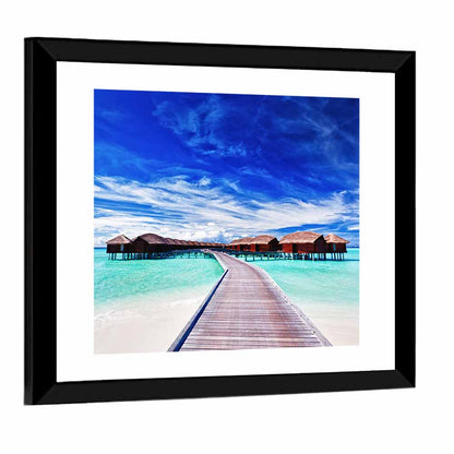 Maldives Overwater Bungalows Wall Art