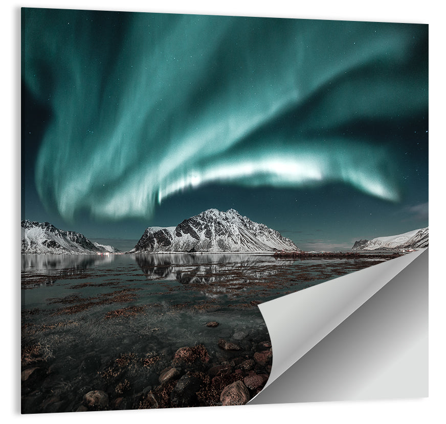Lofoten Aurora Reflection Wall Art