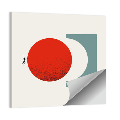 Accomplishment Concept with Red Circle Wall Art