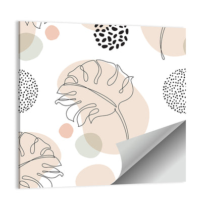 Monstera Leaf Pattern Wall Art