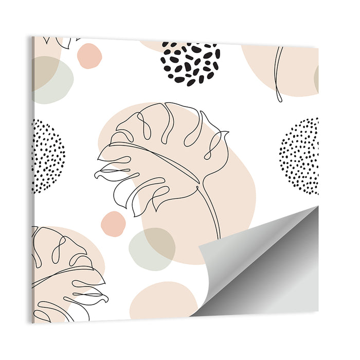 Monstera Leaf Pattern Wall Art as a poster print