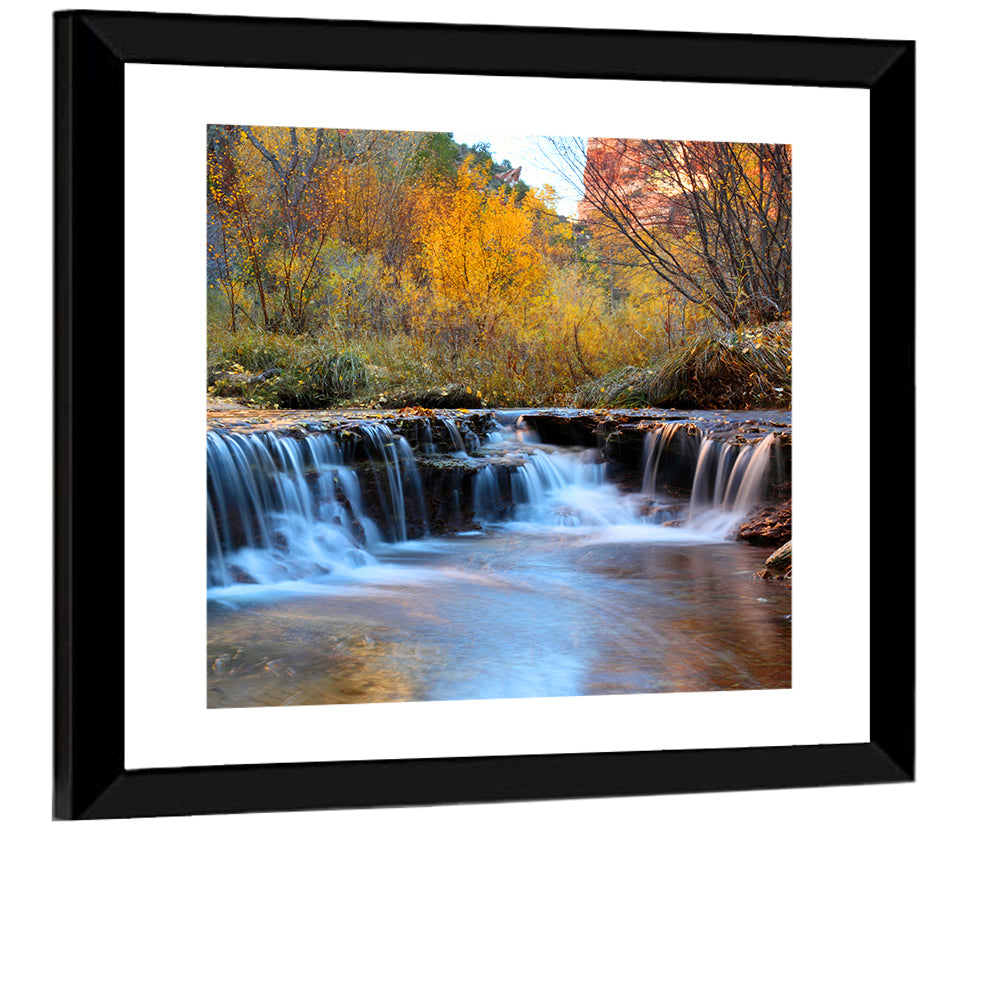 Autumn Stream at Zion Canyon Wall Art