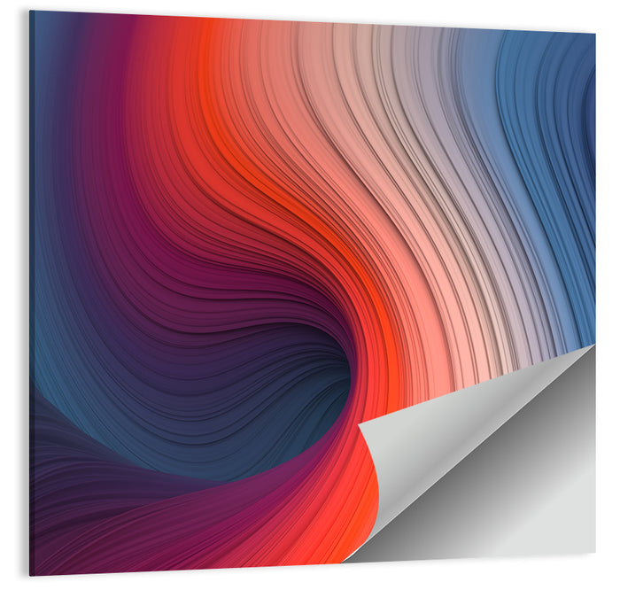 Gradient Wave Vortex Wall Art as a poster print