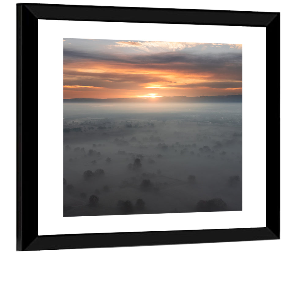 Rhine Plain Sunrise Wall Art