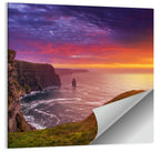Cliffs of Moher Sea Stack at Sunset Wall Art