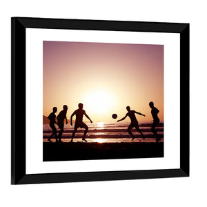 Football and Beach Sunset Wall Art