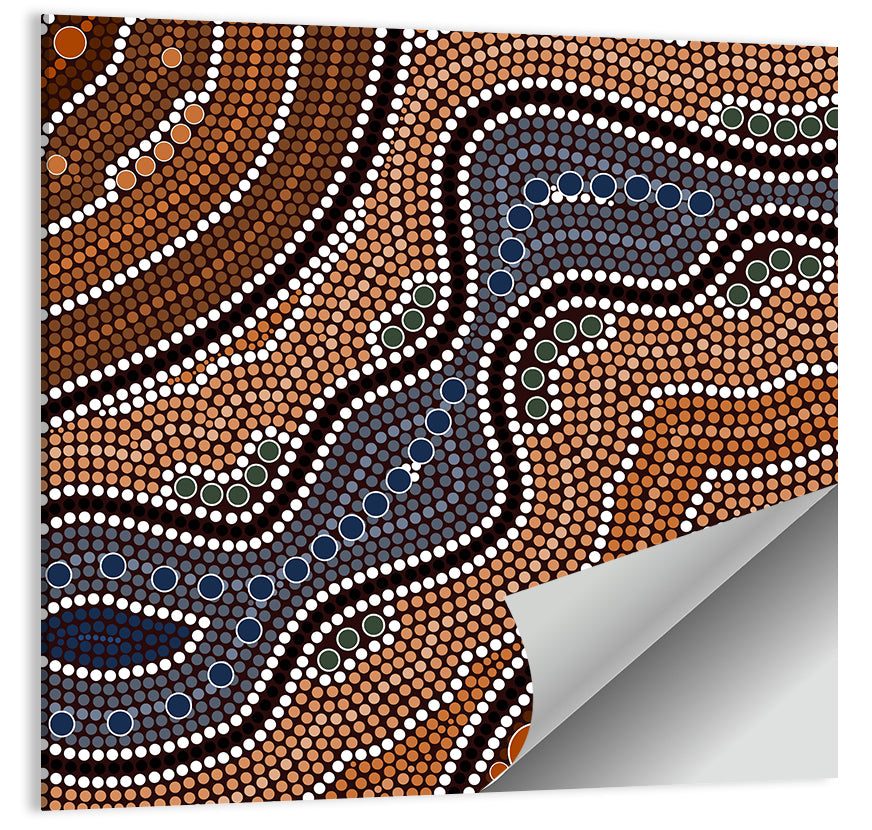 Rhythmic Dot River Wall Art