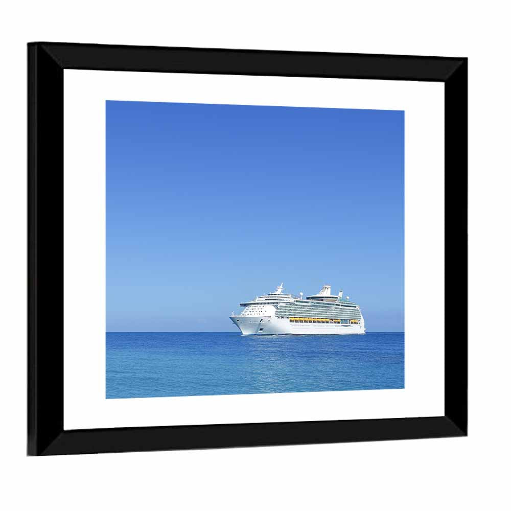 Cruise Ship in Open Sea Wall Art