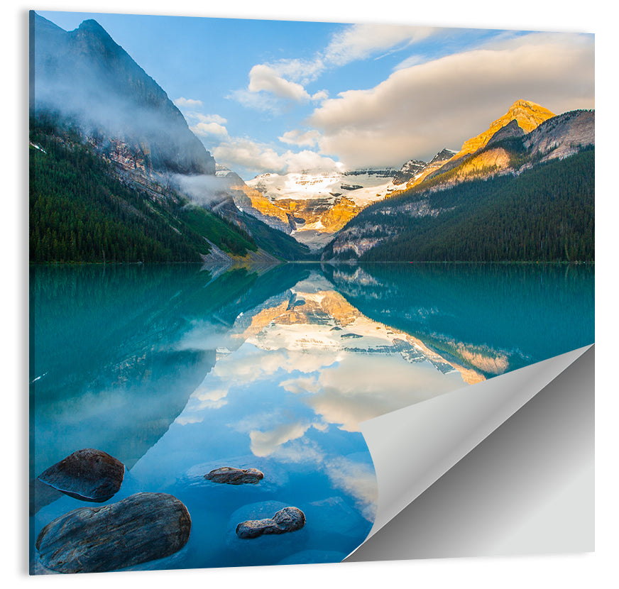 Lake Louise Sunrise Reflection Wall Art