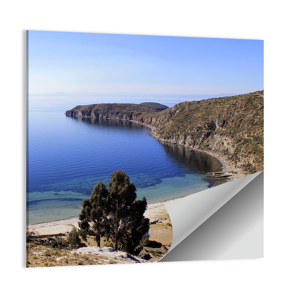 Titicaca Cliffs and Turquoise Water Wall Art