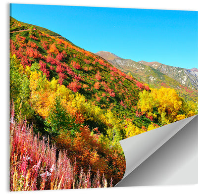 Svaneti Autumn Mountain Landscape Wall Art