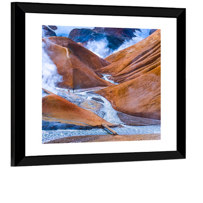 Geothermal Valley with Footbridge Wall Art