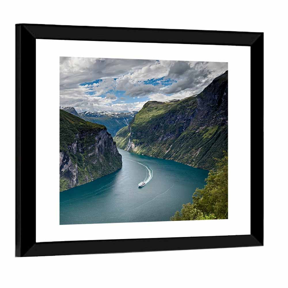 Geirangerfjord Boat Wake Wall Art