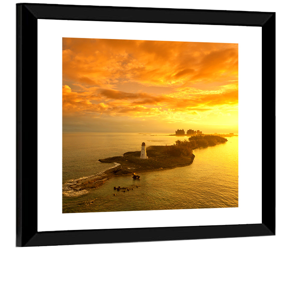 Nassau Lighthouse at Golden Hour Wall Art