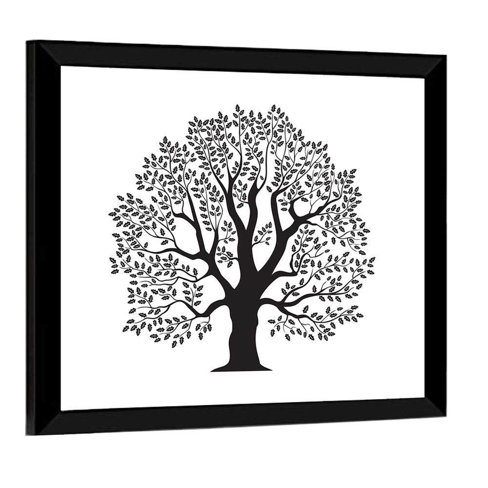 Oak Tree Illustration Wall Art