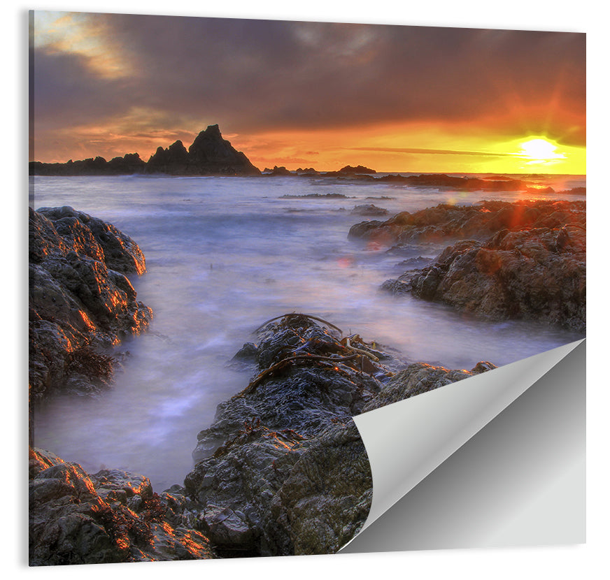Tramore Rocky Coast Sunset Wall Art