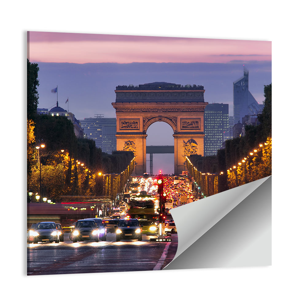 Arc De Triomphe at Twilight Wall Art