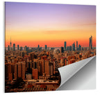 Kuwait City Skyline at Dusk Wall Art