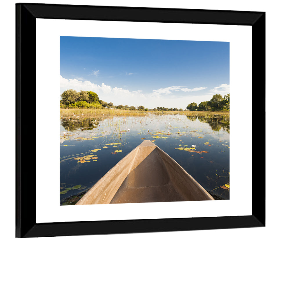 Mokoro Canoe in Okavango Delta Wall Art