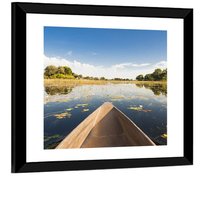 Mokoro Canoe in Okavango Delta Wall Art