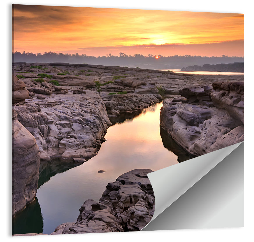 Sam Phan Bok Sunrise River Canyon Wall Art