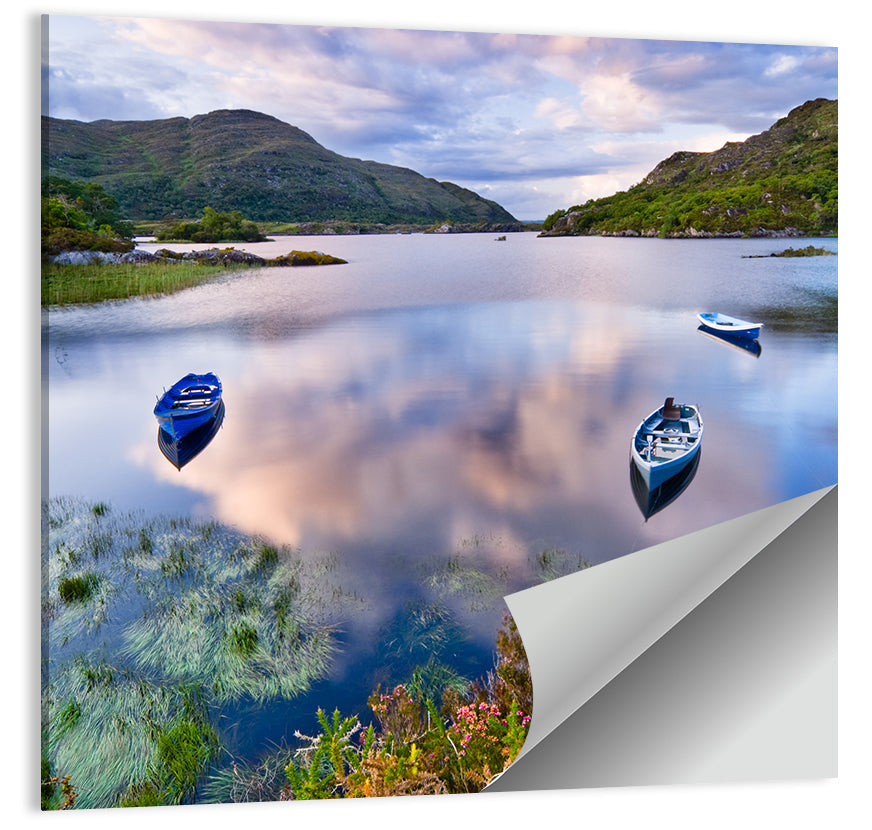 Lough Leane Rowboats at Dusk Wall Art