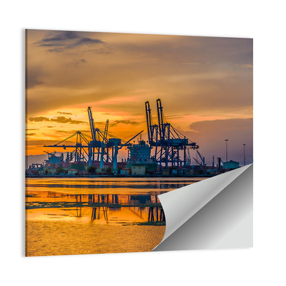 Djibouti Harbor at Sunset Wall Art