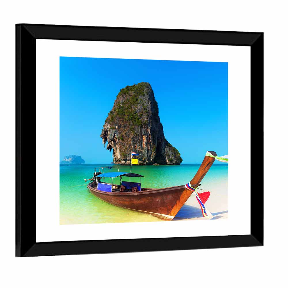 Thailand Long-tail Boat Seascape Wall Art