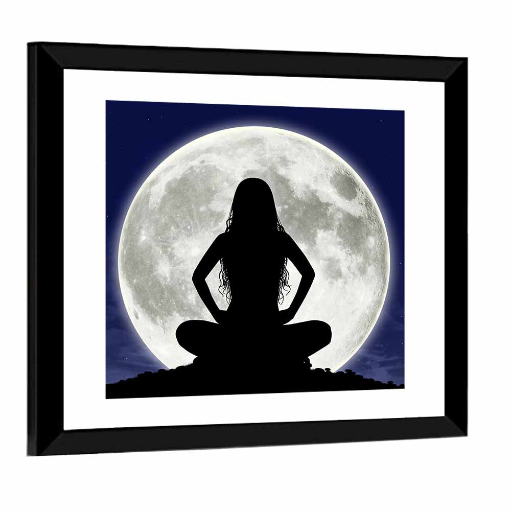 Young Woman Meditating Wall Art