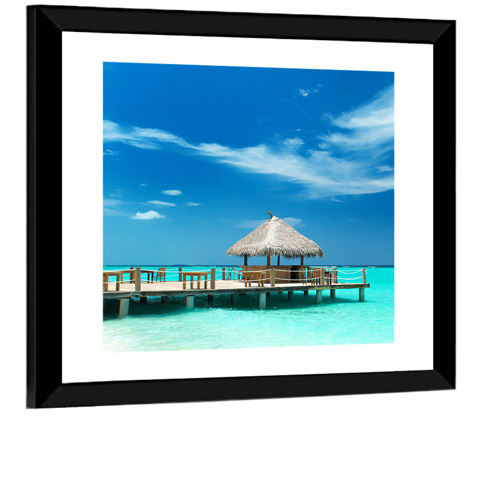 Thatched Beach Bar Pier Wall Art