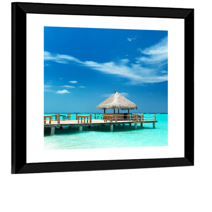 Thatched Beach Bar Pier Wall Art