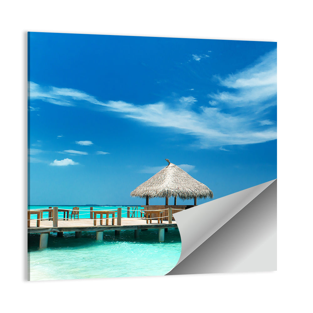 Thatched Beach Bar Pier Wall Art