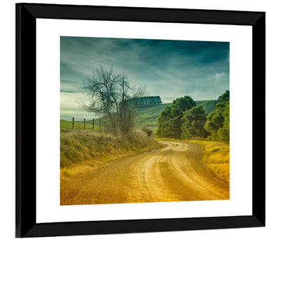 Golden Country Road Wall Art
