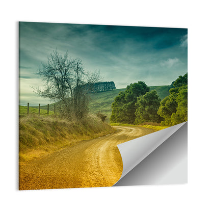 Golden Country Road Wall Art